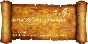 Antalóczi Gilgames névjegykártya